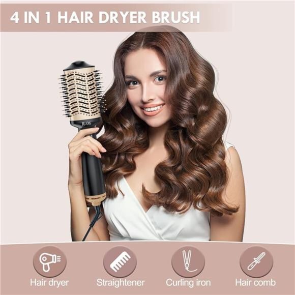 Hair Dryer Brush Blow Dryer Brush in One, 4 in 1 Hair Dryer and Styler Volumizer - Picture 2 of 7